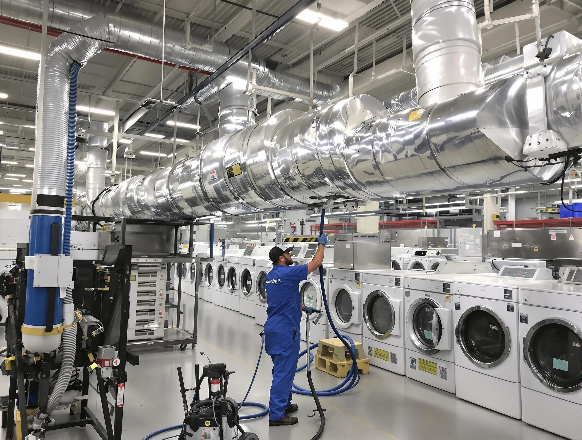 Worcester Dryer Vent Cleaning team performing heavy-duty industrial dryer vent cleaning in Worcester